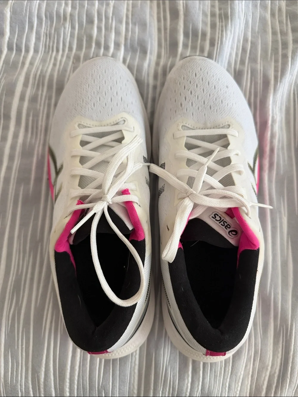 Asics Women's Running Shoes in White and Pink